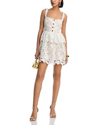 Lace Peplum Mini Dress