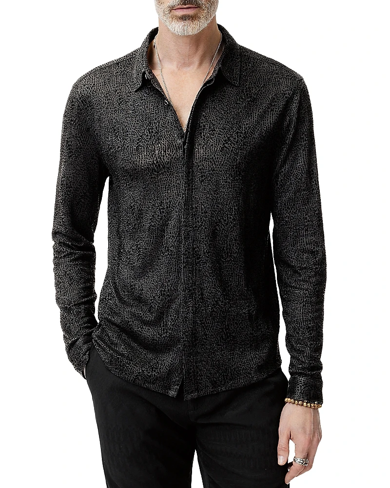 John Varvatos Carrilho Textured Linen Shirt