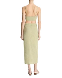 Seersucker Midi Skirt