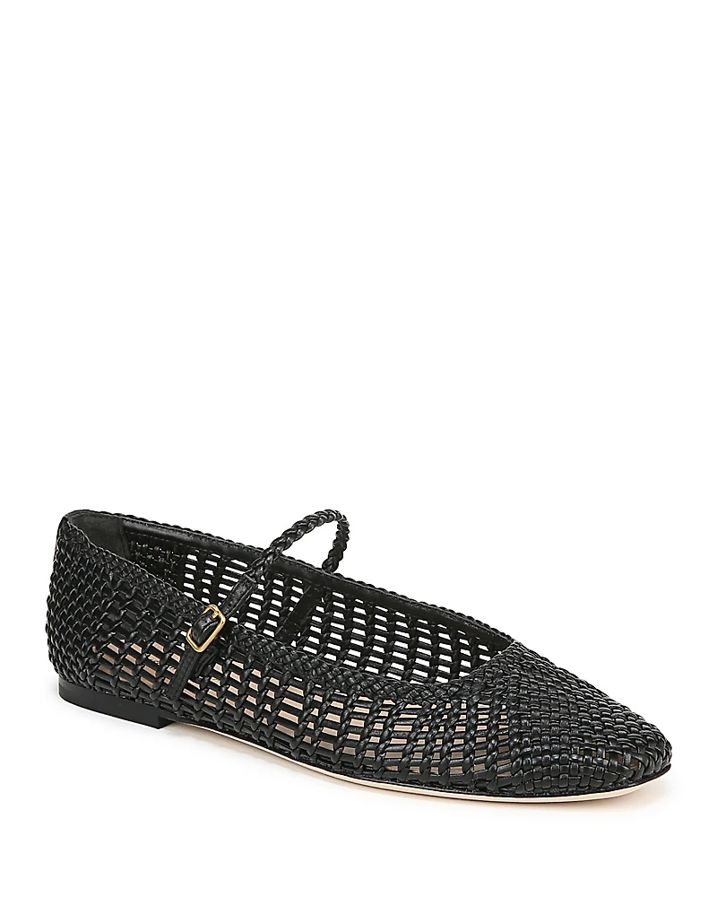 Veronica Beard Women's Ellie Woven Mary Jane Flats