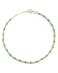 Moon & Meadow 14K Yellow Gold Chalcedony Beaded Bracelet