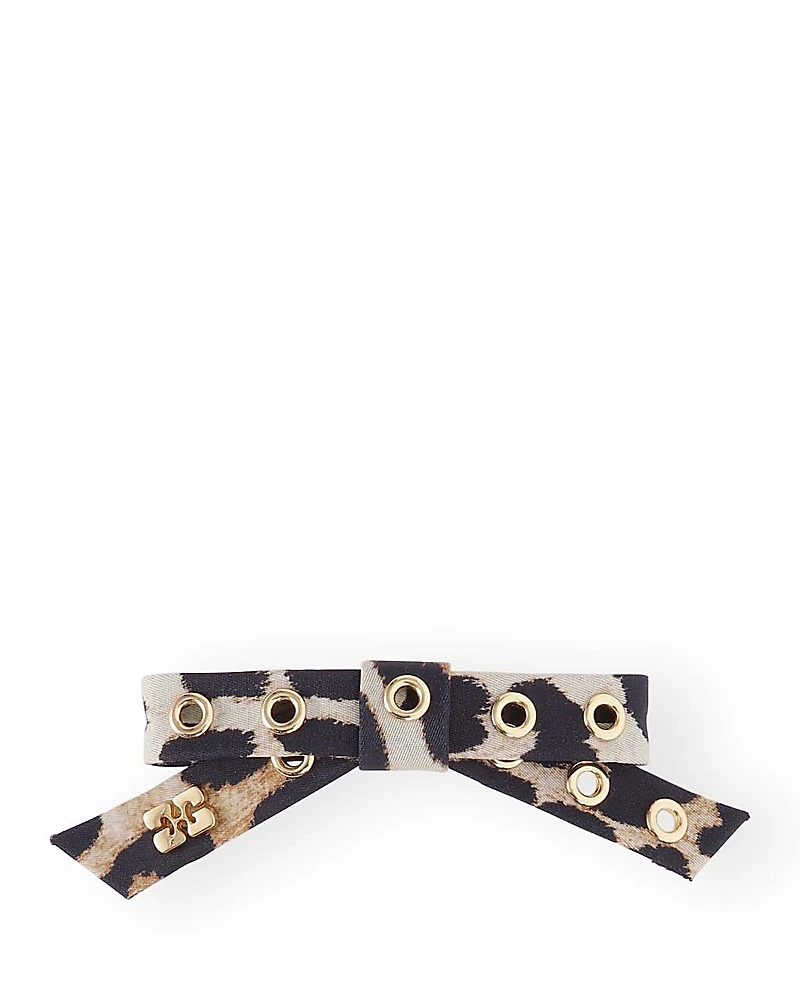 Ganni Eyelet Bow Barrette