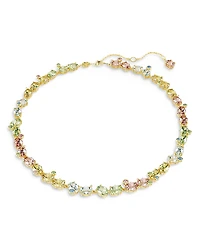 Swarovski Gema Mixed Cut Multicolor Crystal Tennis Necklace, 14.875-17.75