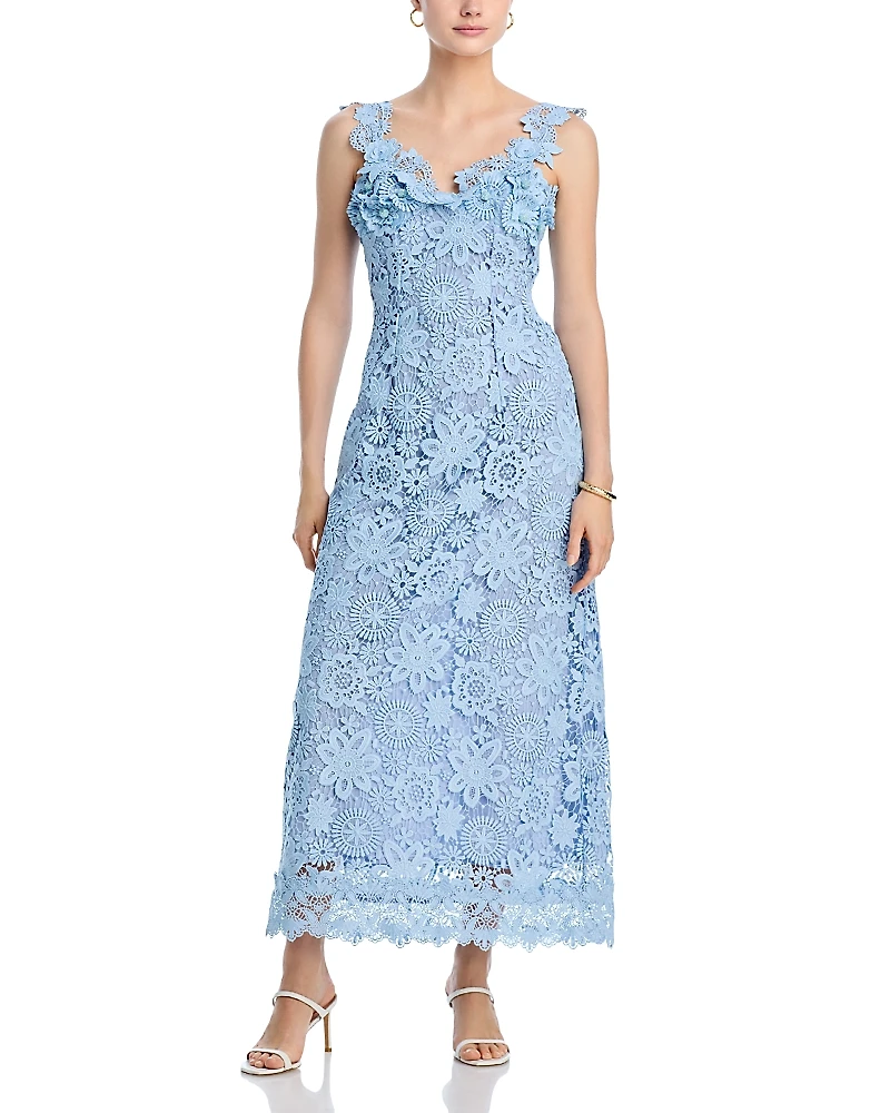 Waimari Orchid Lace Maxi Dress