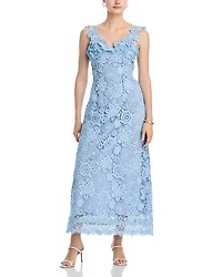 Waimari Orchid Lace Maxi Dress