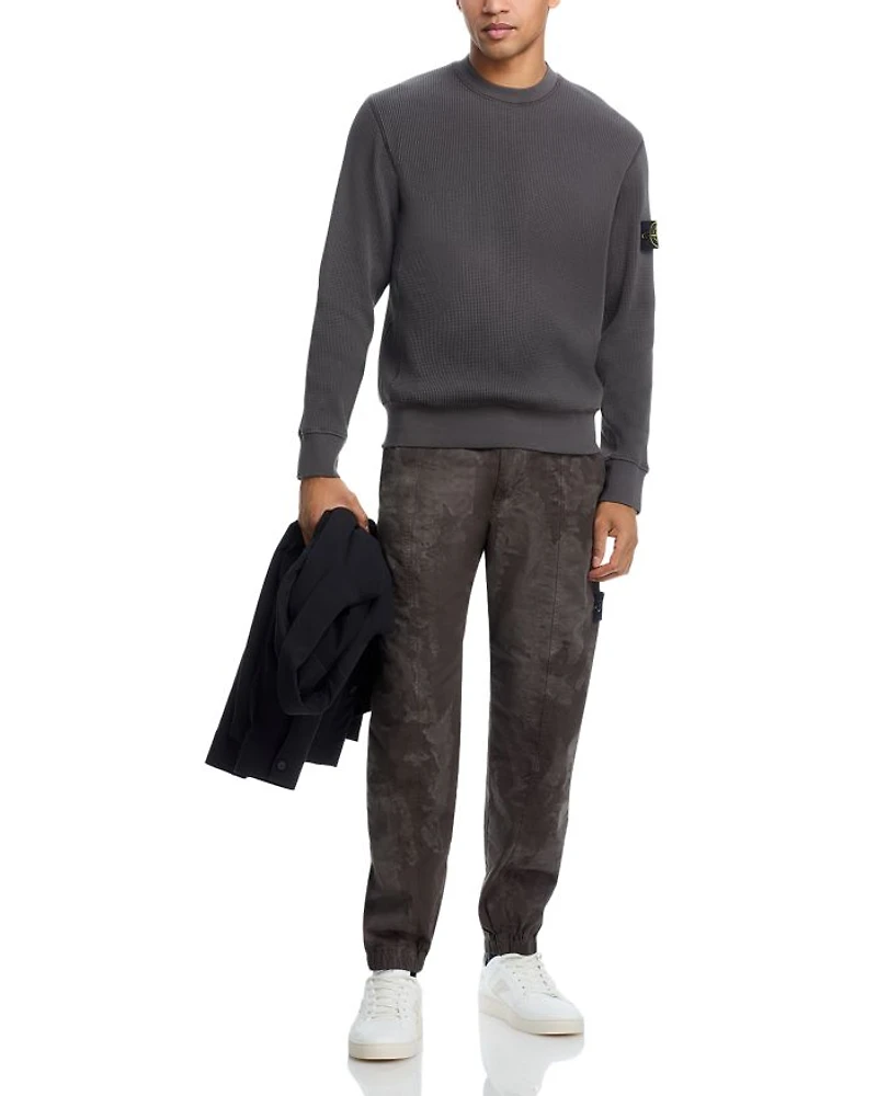 Regular Fit Waffle Knit Sweatshirt