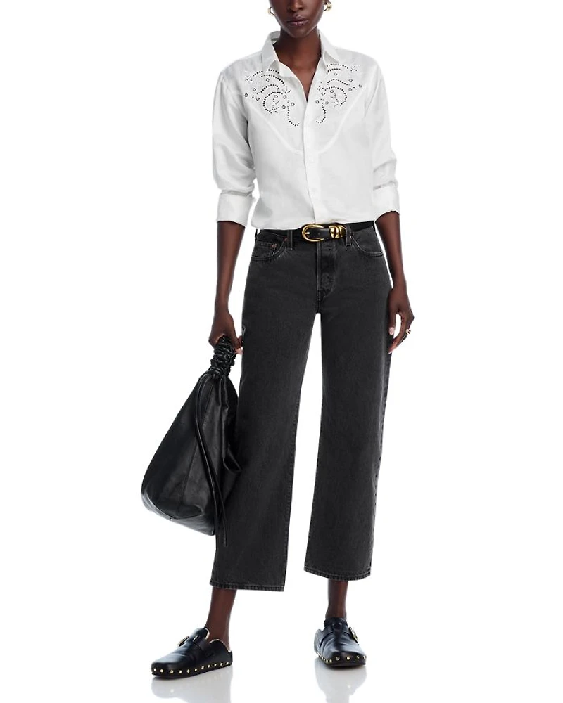 501 90s High Rise Straight Ankle Jeans Smooth Operator