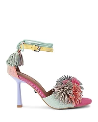 Kurt Geiger London Women's Pom Pom Ankle Strap Sandals