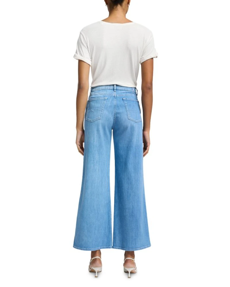 Lotta Cropped High Rise Wide Leg Jeans Charleston