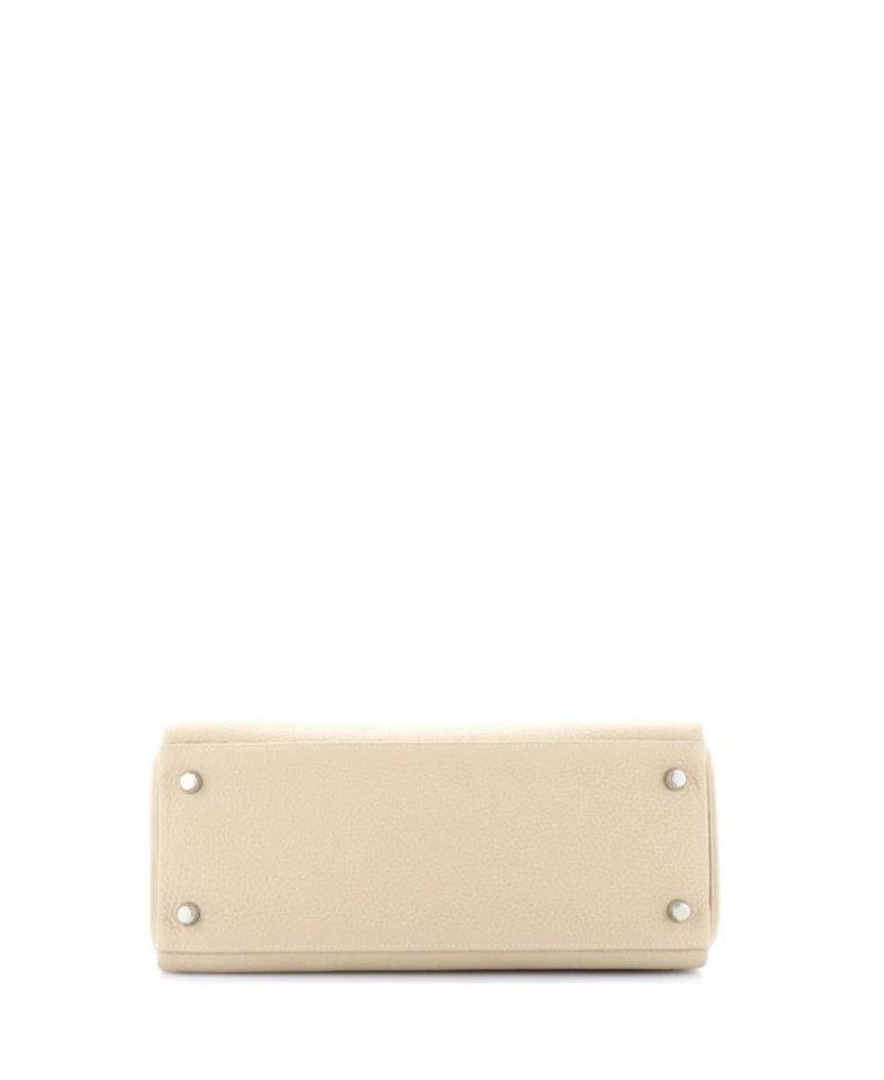 Kelly 28 Handbag Light Togo with Palladium Hardware