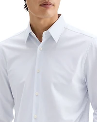 Sylvain Button Front Shirt Column Stripe