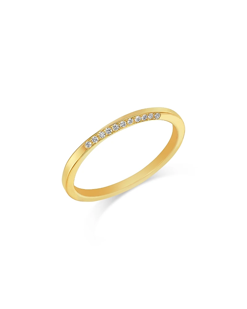 Zoe Chicco 14K Yellow Gold Pave Diamond Twist Wire Ring