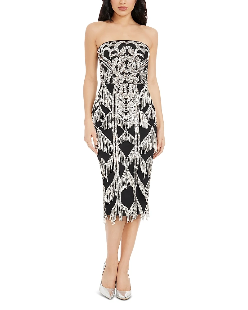 Dress the Population Viviana Fringe Trim