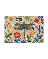 Liora Manne Frontporch Floral Dragonfly Area Rug