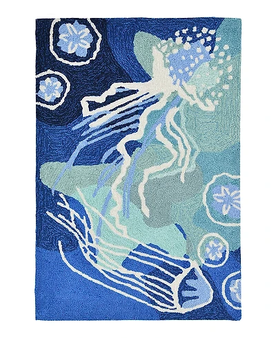 Liora Manne Capri Jelly Fish Area Rug, 1'8 x 2'6