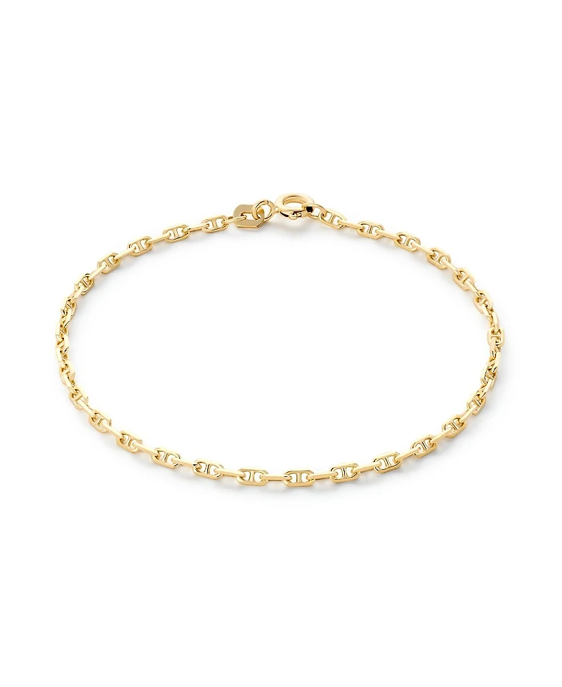 Ana Luisa Solid Yellow Gold Anchor Chain Bracelet