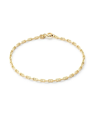 Ana Luisa Solid Yellow Gold Anchor Chain Bracelet
