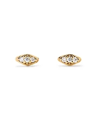 Ana Luisa Gold Mini Lab-Grown Diamond Navette Studs