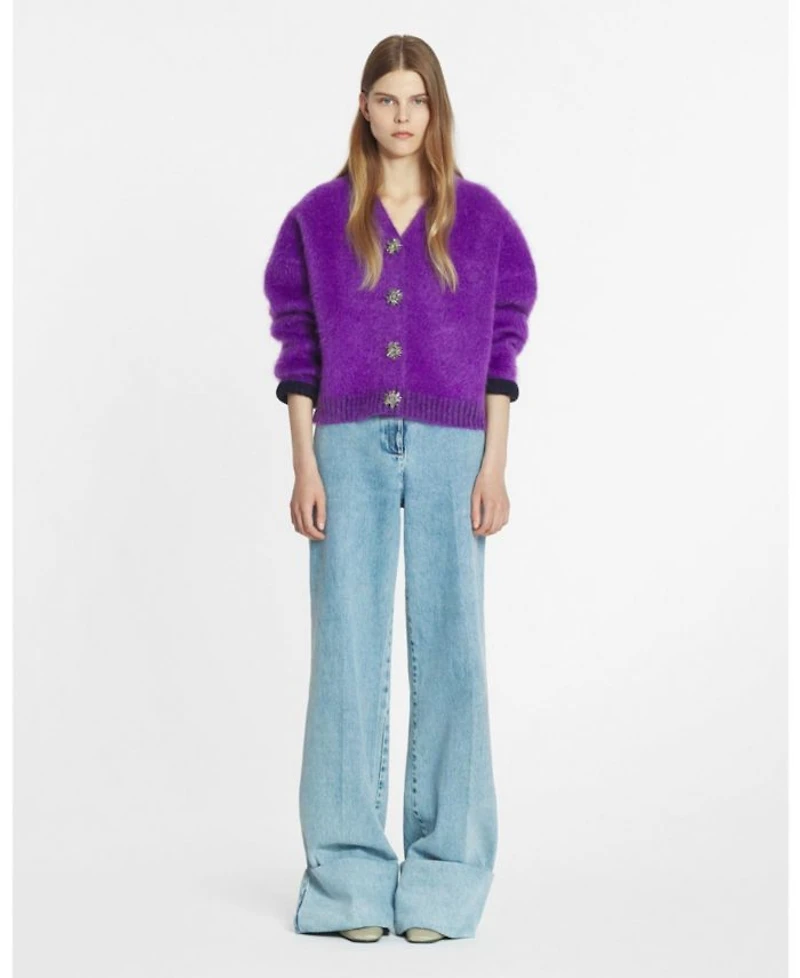 Brushed Mohair Cardigan