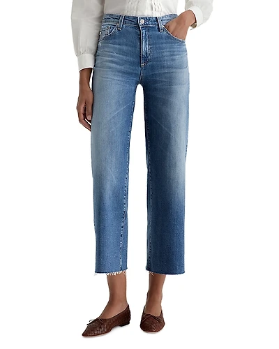 Ag Saige High Rise Wide Leg Cropped Jeans