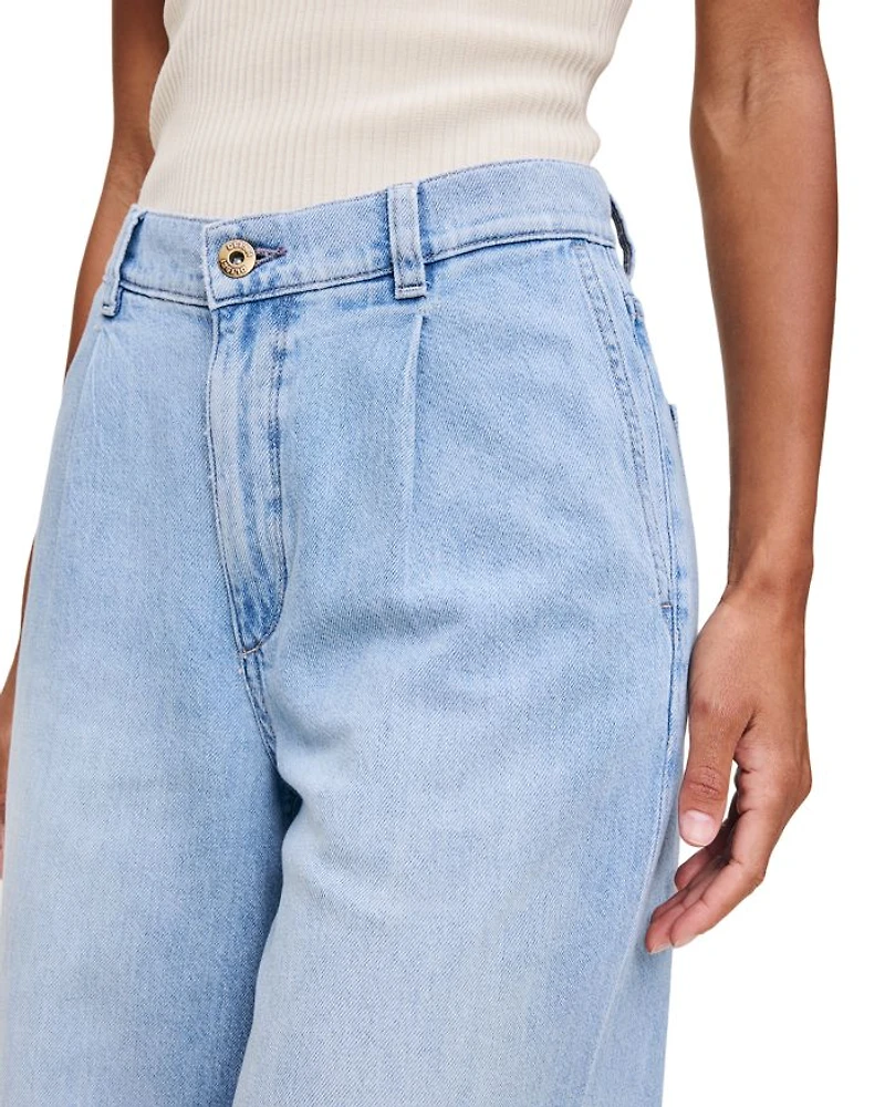 Aura Isabel Wide Leg Mid Rise Jeans Beachfront