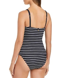 Square Neck Textured Tankini Top