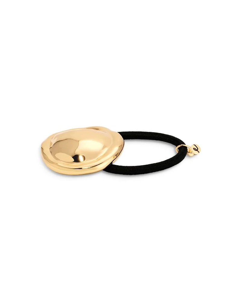 Liquid Lux Oval Hair Tie in Gold Tone