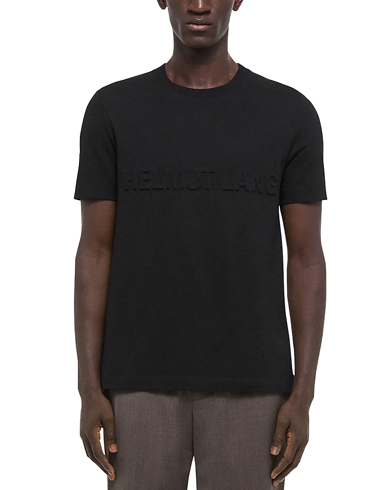 Helmut Lang Short Sleeve Embossed Logo Tee