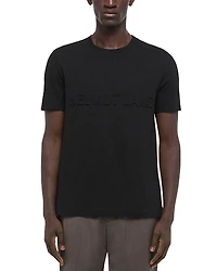 Helmut Lang Short Sleeve Embossed Logo Tee