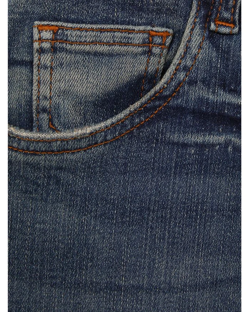 Petite Bonnie Flare Jeans Mid Blue