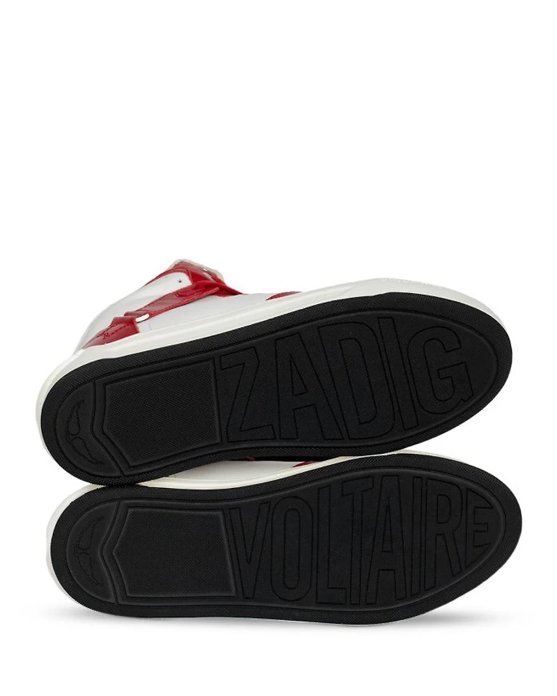 Men's High Wings Leather Sneakers