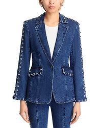 Cinq a Sept Studded Denim Milly Blazer