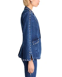 Studded Denim Milly Blazer