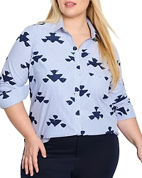 Nic+Zoe Plus Stamped Shirt
