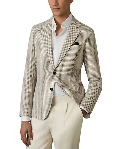 Slim Fit Dogtooth Check Blazer