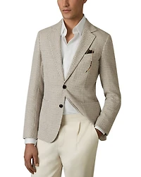 Slim Fit Dogtooth Check Blazer