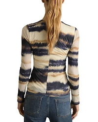 Gia Printed Jersey Top