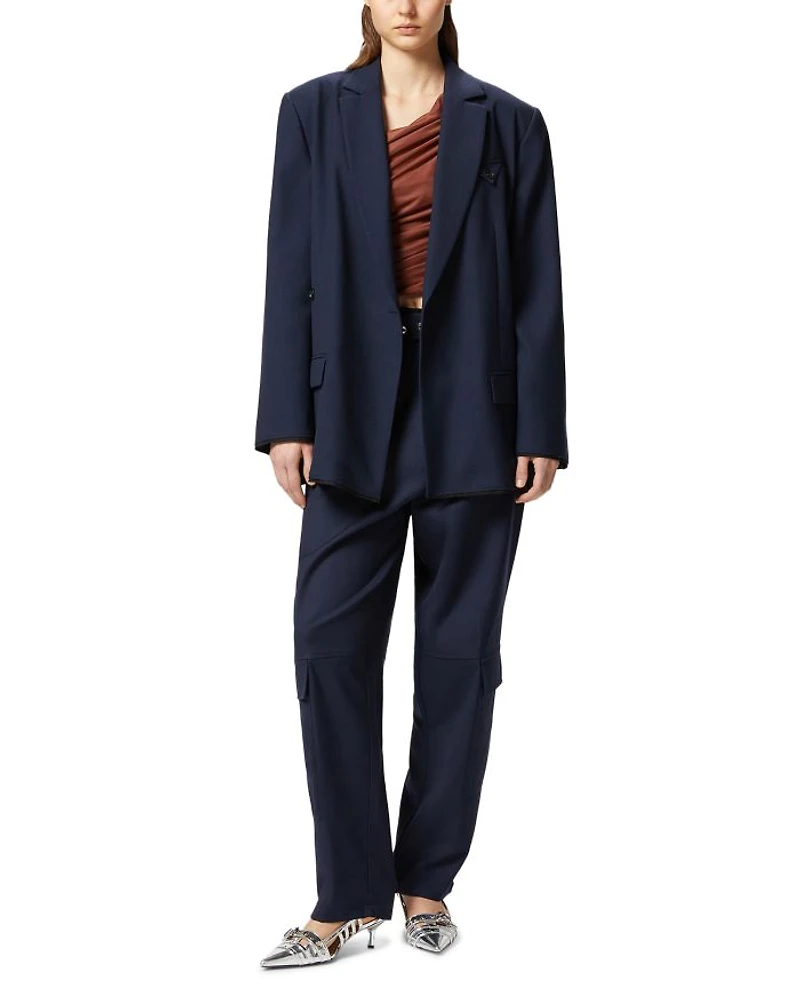 Wool Blend Double Breasted Jacket