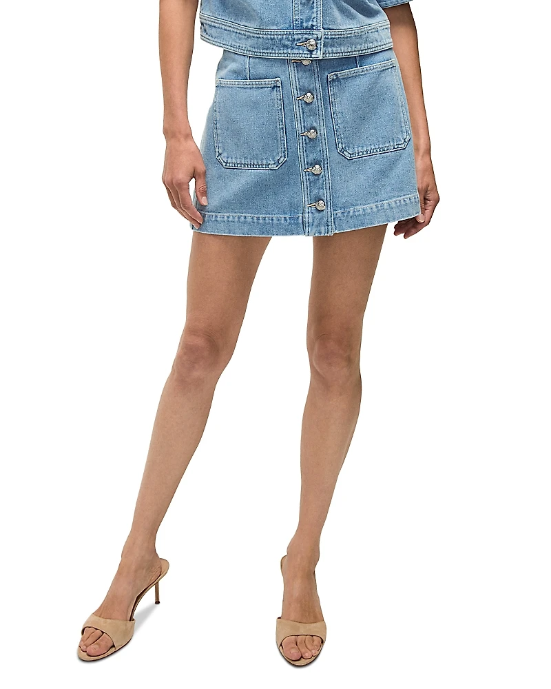 Veronica Beard Moxie Denim Mini Skirt