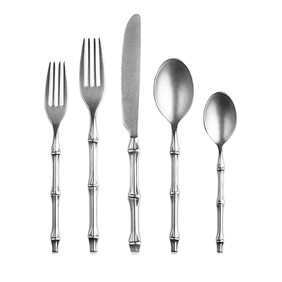 Mepra Bali Pewter 5 Piece Flatware Set