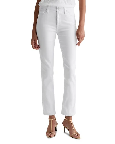 Mari Mid Rise Straight Leg Jeans White
