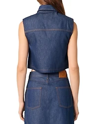 Denim Cropped Vest