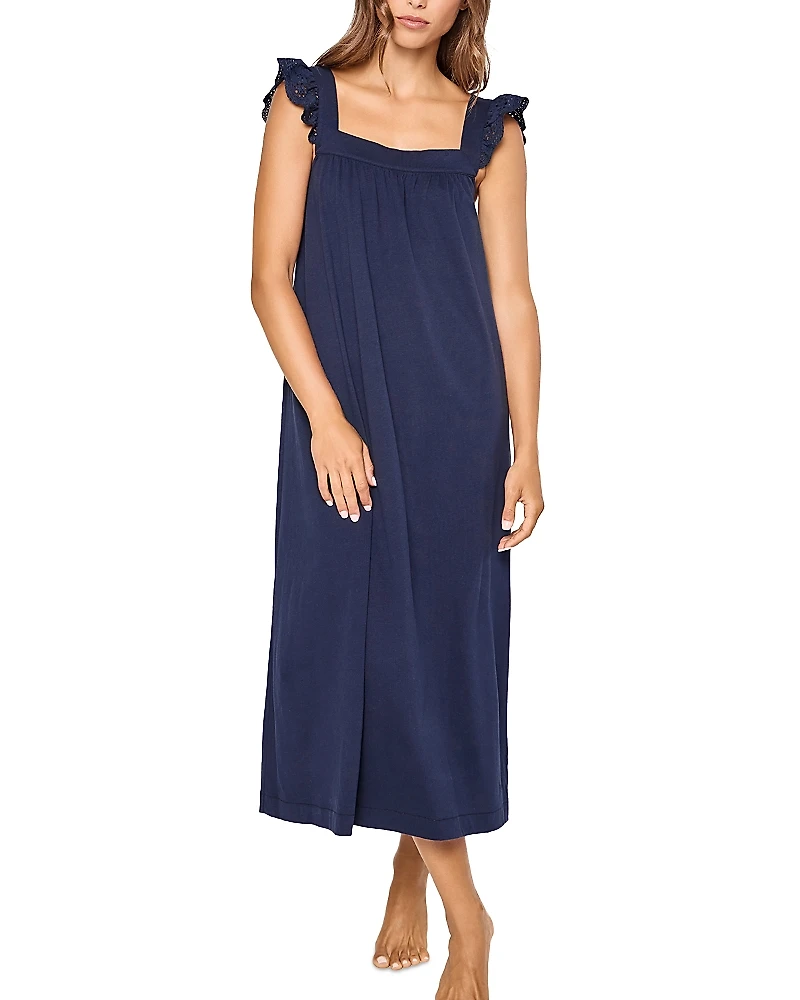 Petite Plume Clara Lace Trim Nightgown