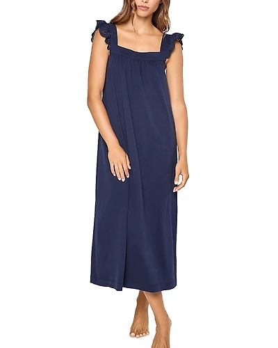 Petite Plume Clara Lace Trim Nightgown