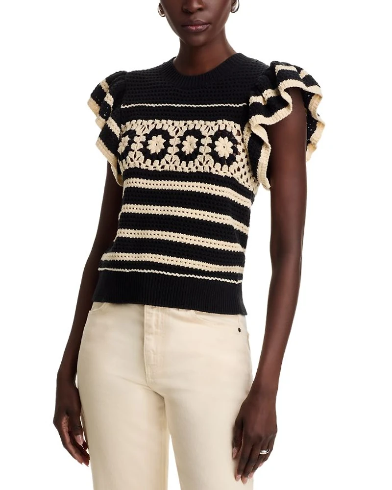 Penelope Flutter Sleeve Sweater