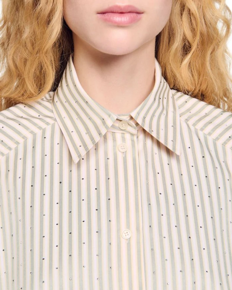 Striped Rhinestone Shirt