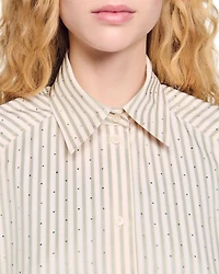 Striped Rhinestone Shirt