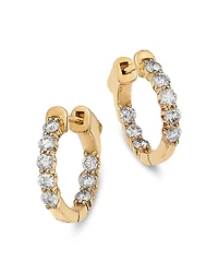 Bloomingdale's Fine Collection Diamond Classic Inside Out Hoops
