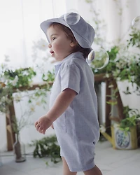 Boys' Striped Romper & Hat Set - Baby