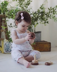 Girls' Smocked Floral Overalls - Baby